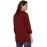 Burgundy Cowl Neck Kangaroo Pocket Pullover Top